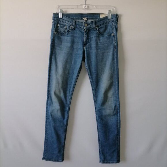rag & bone Denim - Rag & Bone Womens Blue Low Rise 5 Pocket Design Capri Denim Jeans Size 26